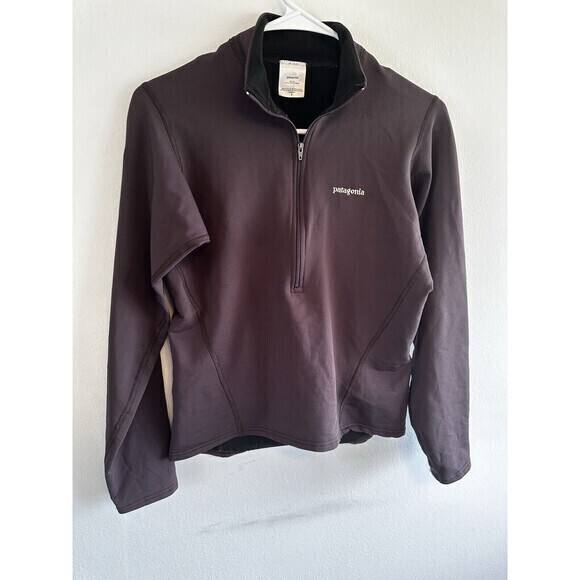 Vintage Patagonia Sweater Women Small Purple Quarter Zip Hiking Made In USA‎ - Picture 2 of 8
